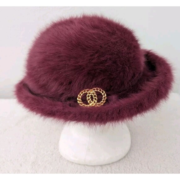Kangol Furgora Brimmed Hat Mauve w/ Gold Buckle Eunice United Kingdom Soft main image 10